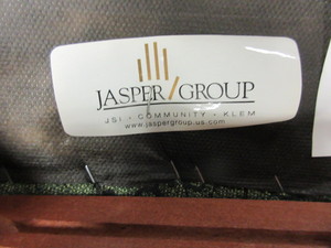 lot 354 image: JASPER GROUP UPHOLSTERED CHAIRS WITH WOOD FRAME AND ARMS