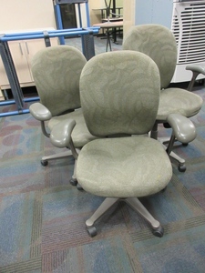 lot 357 image: HERMAN MILLER AMBI UPHOLSTERED, ADJUSTABLE OFFICE CHAIRS