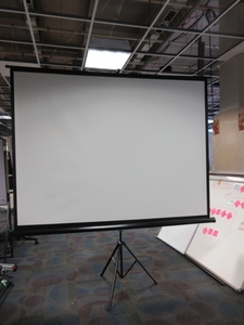 lot 179 image: FREE STANDING PROJECTOR SCREEN