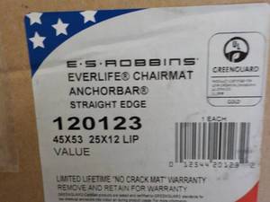 lot 2 image: Everlife Chairmat Straight Edge 45 ...