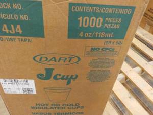 lot 10 image: Case of Dart J Cups 1000- 4 oz Hot ...