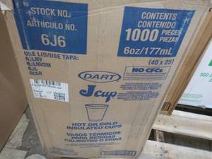 lot 18 image: Case of Dart J Cup 1000 - 6 oz Hot ...
