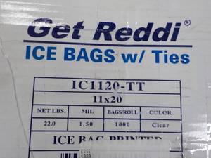 lot 26 image: 1000 Get Reddit Clear Ice Bags with...