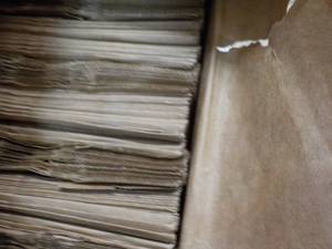 lot 27 image: 500 Brown Kraft 12 x 6 Paper Bags...