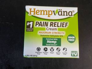 lot 95 image: Hempvana 4 oz Pain Relief Cream...