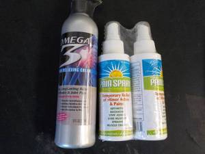 lot 101 image: Omega Pain Cream and Pain Spray...