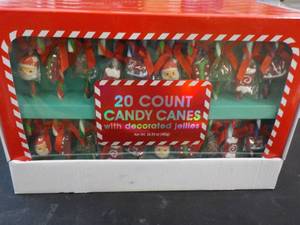 lot 166 image: 6 - 20 Count Candy Canes with Decor...