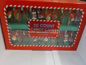lot 167 image: 3 - 20 Count Candy Canes with Decor...