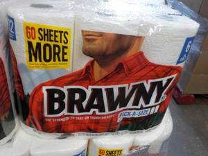 lot 255 image: 6 Pack Brawy Paper Towels...