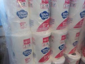 lot 260 image: 48 Rolls White Cloud 3 Ply Toilet P...