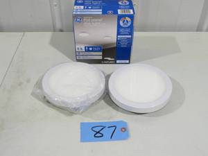 lot 87 image: GE Lighting Premium Flat Panel Disk Light, Integrated Downlight Fixture (2 Pack)