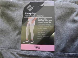 lot 93 image: 10 Piece Lot Members Mark Perforated Leggings - Small - 5 Grey5 Black