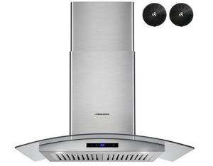 lot 13 image: Firegas Wall Mount Range Hood 30 inch with DuctedDuctless Convertible Duct,Chimney-Style Over Stove Vent Hood