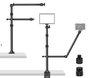 lot 66 image: Neewer Tabletop Stand with Auxiliary Holding Arm - TL253A