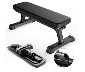 lot 40 image: Finer Form Gym Quality Foldable Flat Bench forMulti-Purpose Weight Training and Ab Exercises