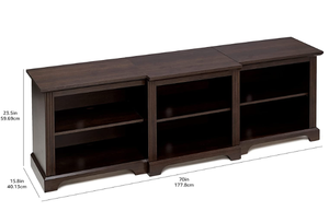 lot 41 image: Rockpoint 70inch Modern TV Stand Storage Media Console Entertainment Center for TVs up to 80,Espresso