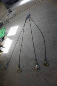 lot 12 image: Olsen Chain Company 4 Leg HoistCrane Spreader Lifting Cable