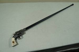 lot 88 image: Jesse James Revolver Handle Sword Cane - Working Action