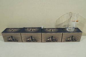 lot 105 image: 4 Lucky Shot Etched Beer Glasses 1776 with Embedded Bullet