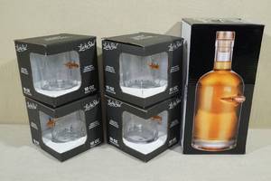 lot 110 image: Lucky Shot 25oz Decanter with 4-10oz Glasses with Embedded Bullets