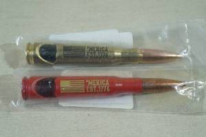 lot 113 image: 2 50 Cal Bullet Bottle Openers Merica 1776
