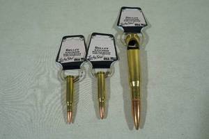 lot 119 image: Lucky Shot 50 Cal Key Chain Bottle Opener with 2 Keychains