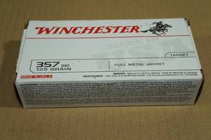 lot 129 image: 50 Winchester .357 Sig 125 Gr FMJ Ammo