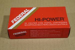 lot 136 image: 50 Federal 9mm Luger 124 Gr MC Ammo