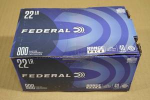 lot 152 image: 800 Federal .22 LR 40 Gr LRN Ammo - Range Pack