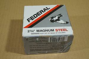 lot 162 image: 25 Federal 12 Gauge 2-34 Magnum Steel 2 Shot Shotshells