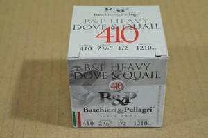 lot 167 image: 25 B&P Heavy Dove & Quail .410 Gauge 2-12 8 Shot Shotshells