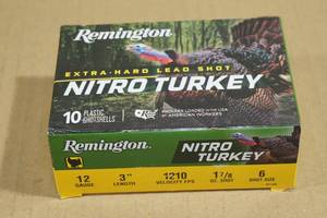 lot 176 image: 10 Remington Nitro Turkey 12 Gauge 3 6 Shot Shotshells