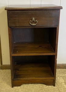 lot 40 image: Vintage Wooden Side Table with Drawer