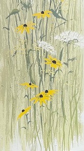 lot 50 image: Vintage Framed Floral Print by Marcia Gibbons