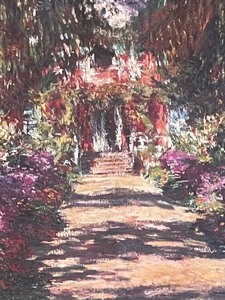 lot 56 image: Framed Print The Garden Path at Giverny by Claude Monet