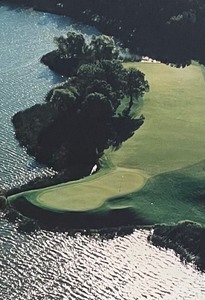 lot 69 image: Aerial of #16 Hazeltine National Golf Club Framed Photograph by Richard Hamilton Smith