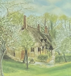 lot 110 image: Anne Hathaways Cottage Framed Print by John Burt