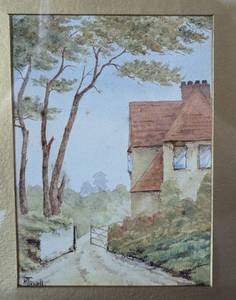lot 78 image: Pair of Vintage Small Framed Watercolor Paintings