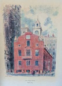lot 108 image: Framed Old State House Print by Ralph Avery