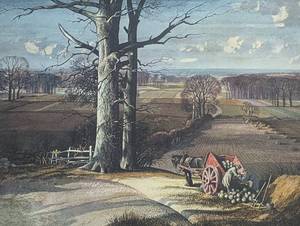 lot 104 image: Framed Vintage Rowland Hilder Print