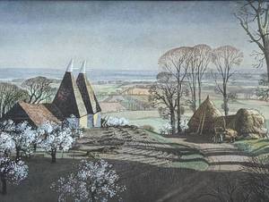lot 104A image: Framed Vintage Rowland Hilder Print