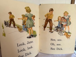 lot 14 image: Extra Large Vintage Dick and Jane Books