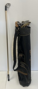 lot 14 image: Group Of Misc. Golf Putters Including Spalding, T-Line, Grand Dad Club And More In Wilson Golf Bag