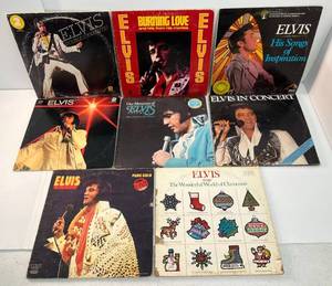 lot 15 image: 8 Vintage Elvis Albums