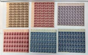 lot 28 image: Group Of Misc. Vintage Stamp Sheets (Unused)