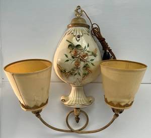 lot 37 image: Very Ornate Vintage Wall Double Lamp