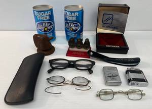 lot 46 image: Group Of Misc. Vintage Items Including Dr. Pepper Sugar Free Cans And More