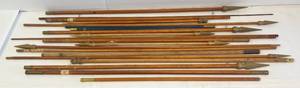 lot 51 image: Group Of Antique Wooden Flag Poles