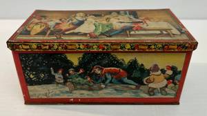 lot 69 image: Antique Tindeco Brand Tin Cake Box