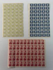 lot 120 image: Group Of Misc. Vintage Sheets Of Unused Canadian Stamps